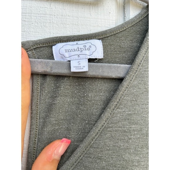 Mud Pie Knit Wide Leg Jumpsuit, Short Sleeve, Keyhole Back Closure, Sz S - Picture 3 of 7